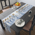 Angelic Women Illustration Table Runner | Heavenly Figures, Soft Pastel