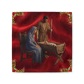 Nativity Scene Cotton Twill Napkin | Mary Joseph Baby Jesus, Christmas Table Linen