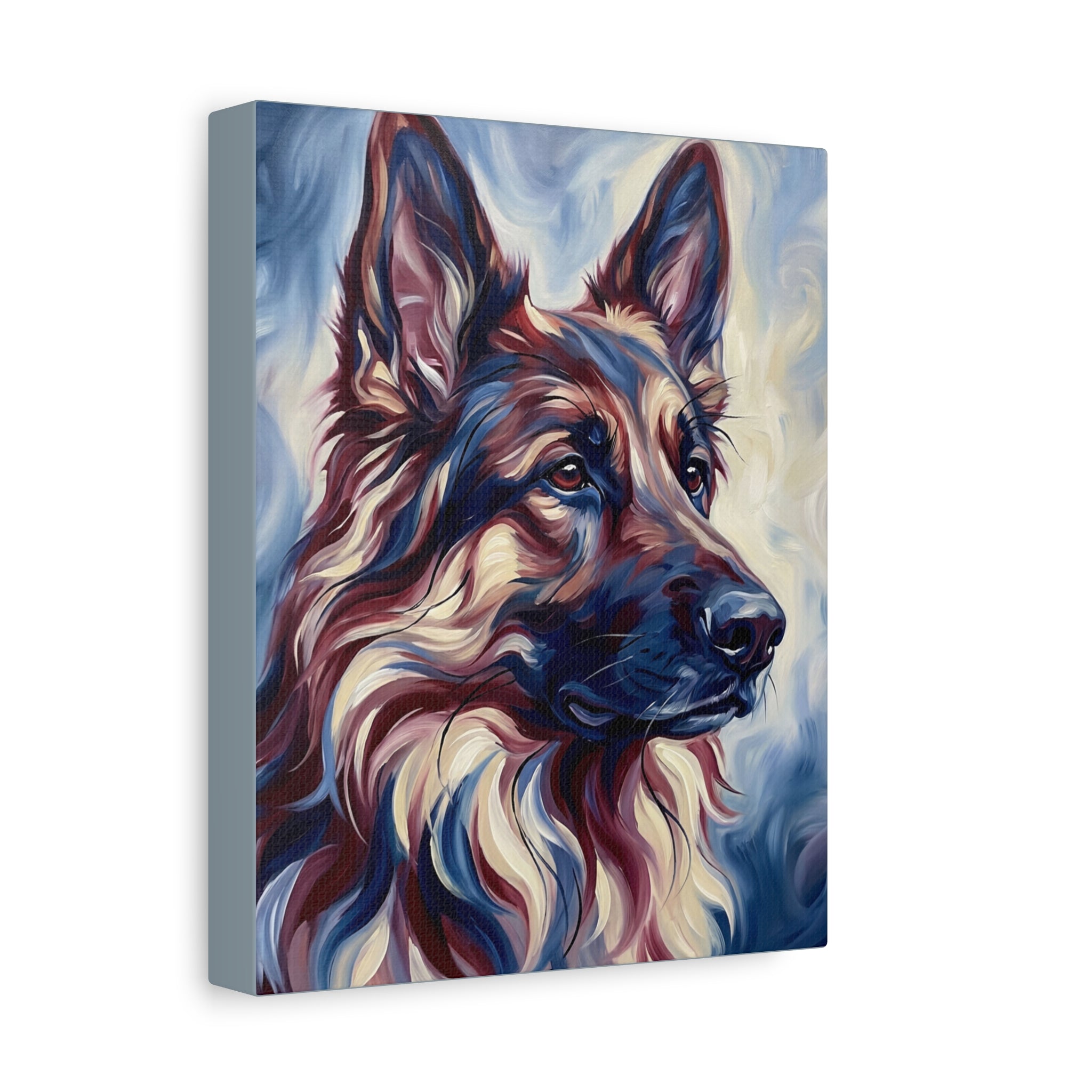Colorful German Shepherd Portrait Canvas