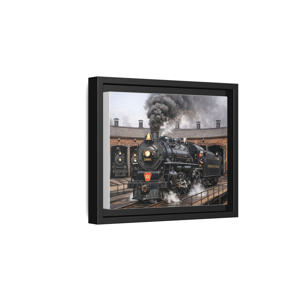 Framed Steam Train/Matte Canvas60 (Multi-color)