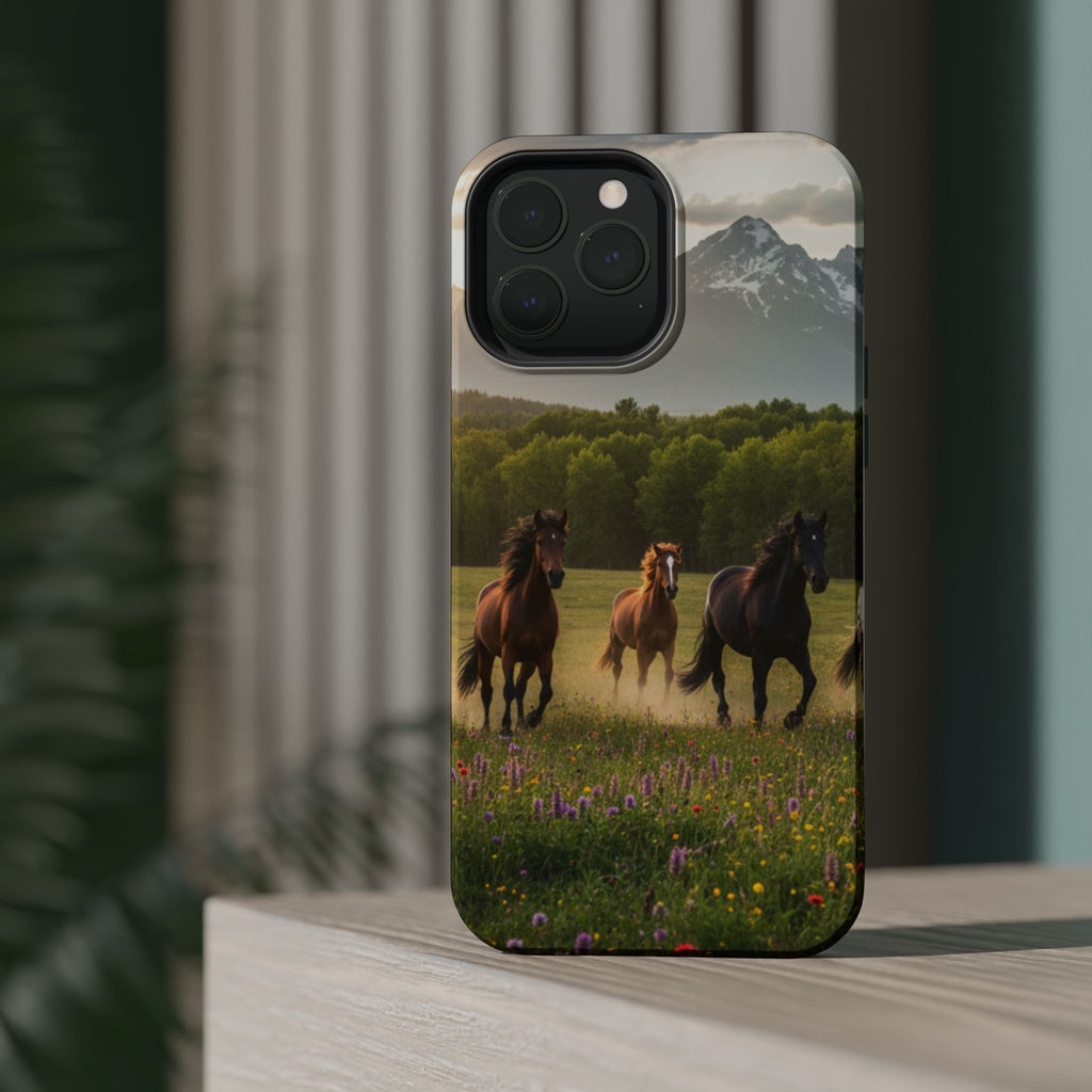 Running Horses Phone Case | Magnetic Impact-Resistant Case