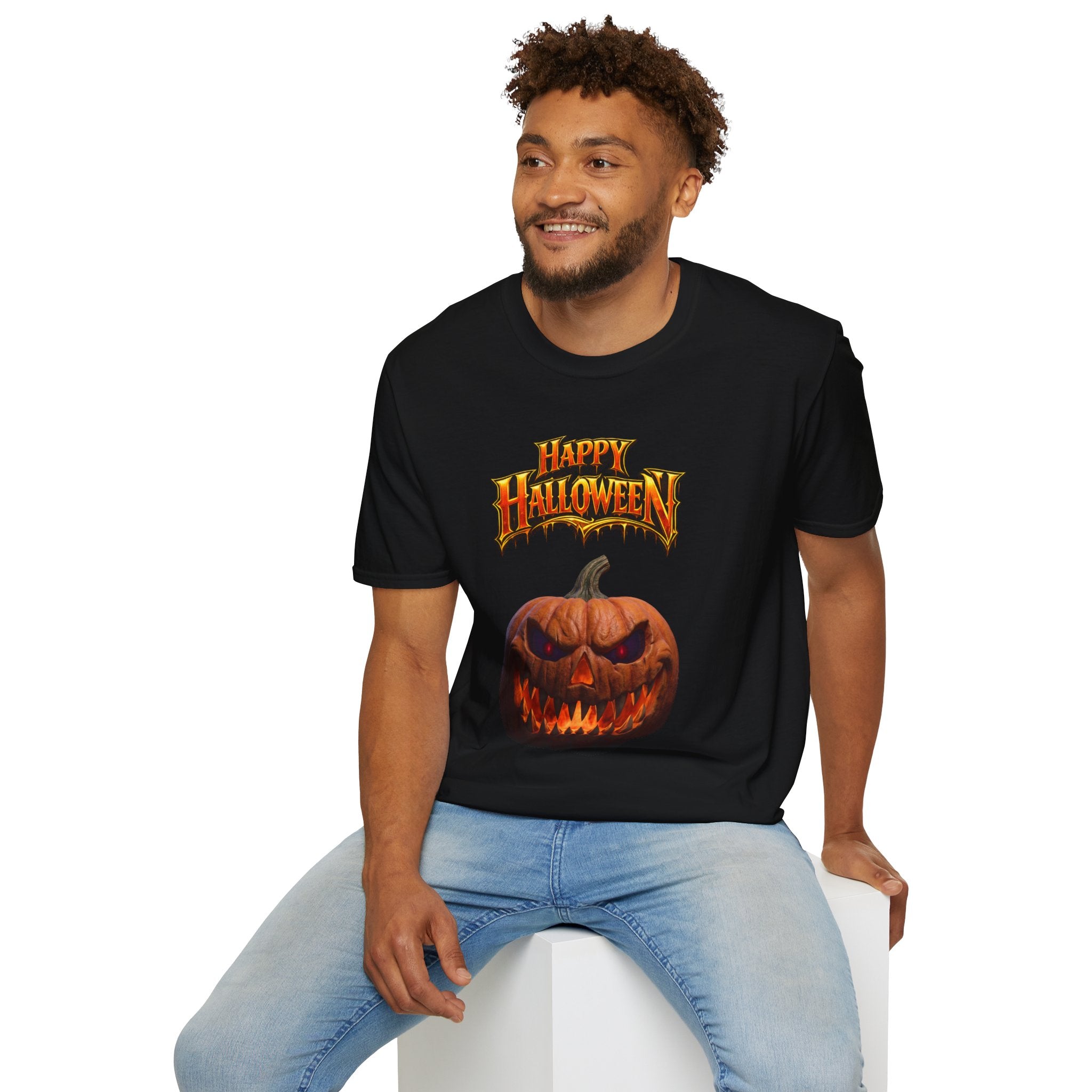Happy Halloween Pumpkin T-Shirt | Jack-O'-Lantern Graphic Tee