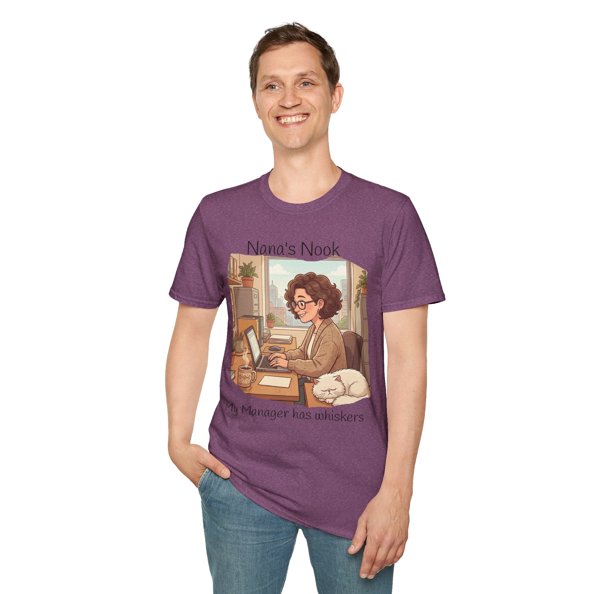 T-Shirt / "Nana's Nook: My Manager Has Whiskers" Cozy Grandma Cat Lover Tee