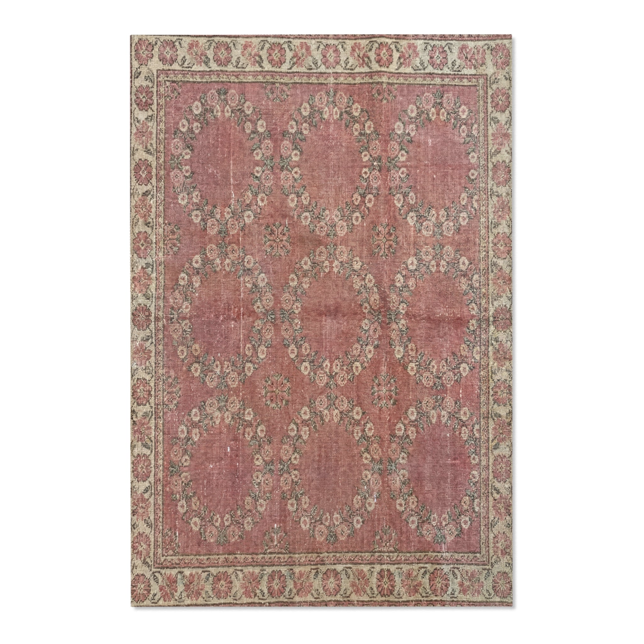 Vintage Floral Medallion Area Rug