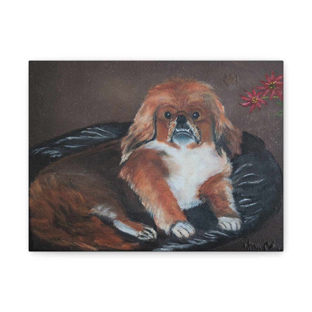 Pekingese Dog Portrait Canvas/Pet Art Matte Stretched