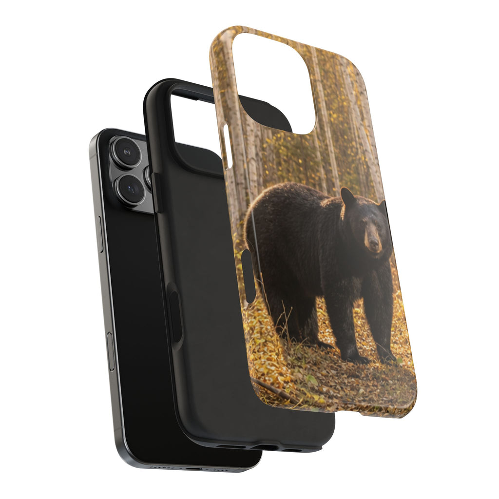 Black Bear Forest Phone Case | Tough Phone Case