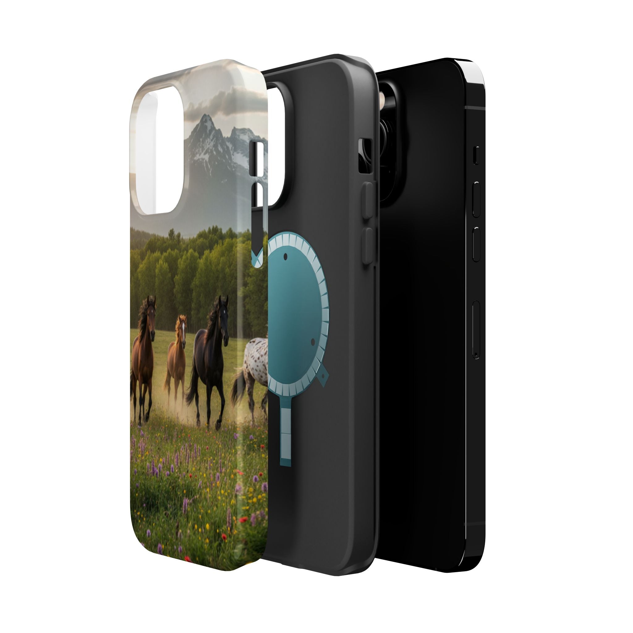 Running Horses Phone Case | Magnetic Impact-Resistant Case