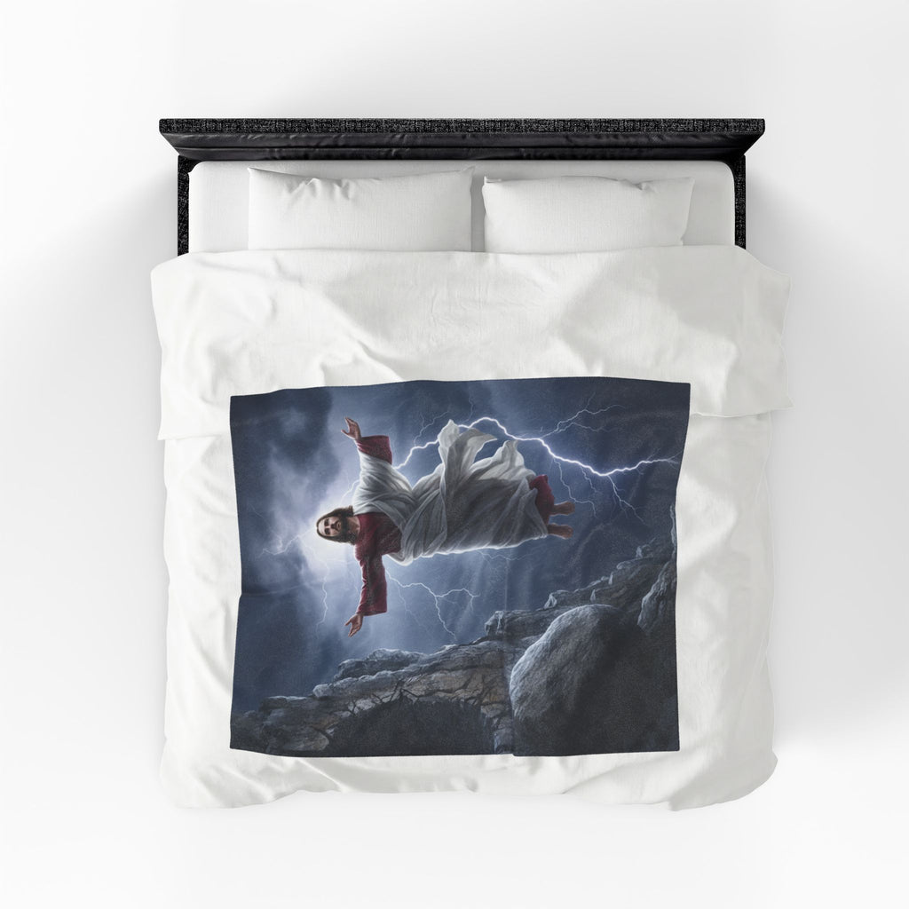 Blanket Jesus Ascending| Resurrection Christian Velveteen Plush