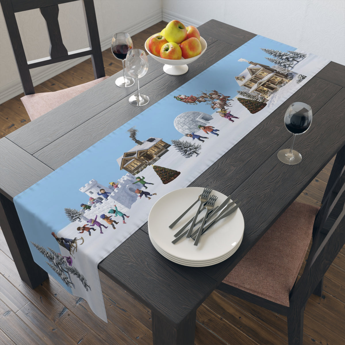 Winter Wonderland Table Runner | Holiday Table Decor