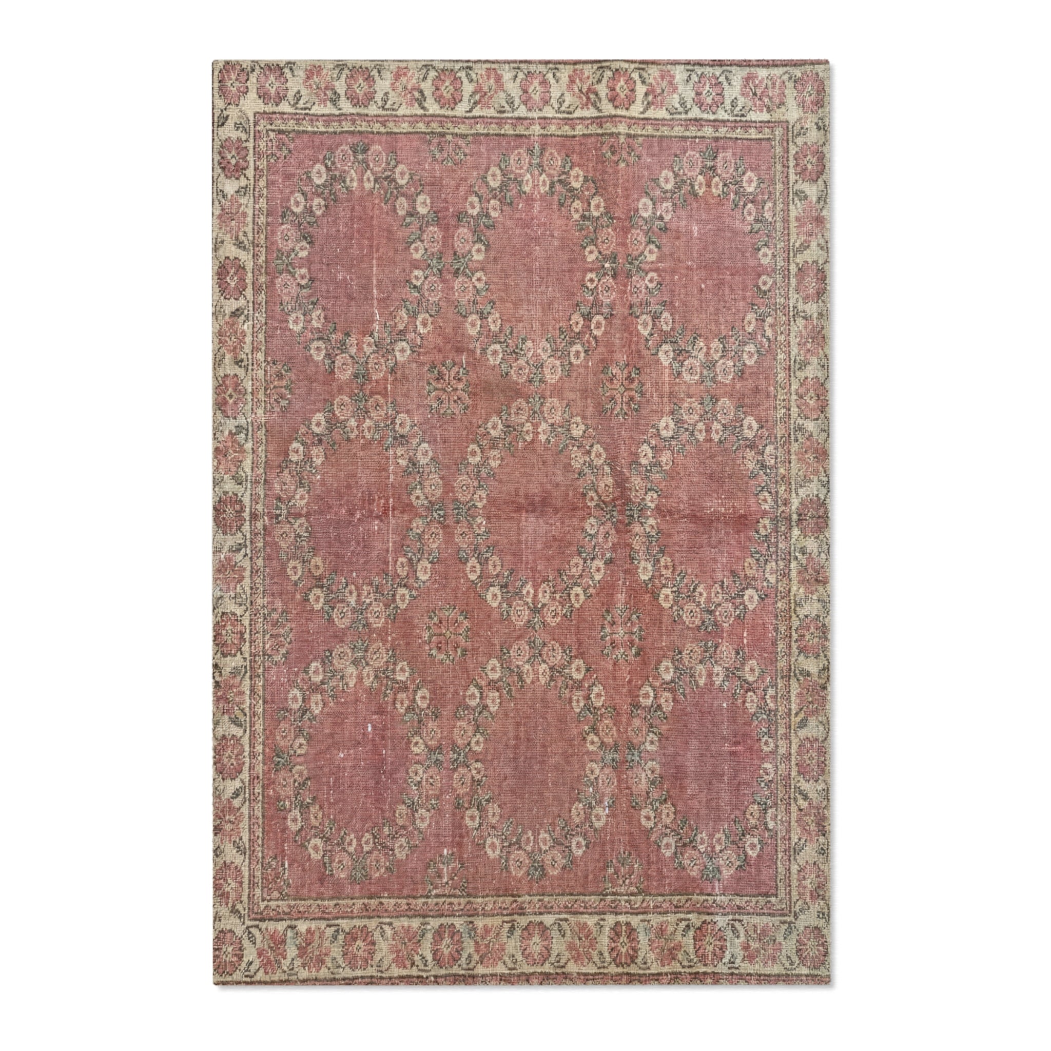 Vintage Floral Medallion Area Rug