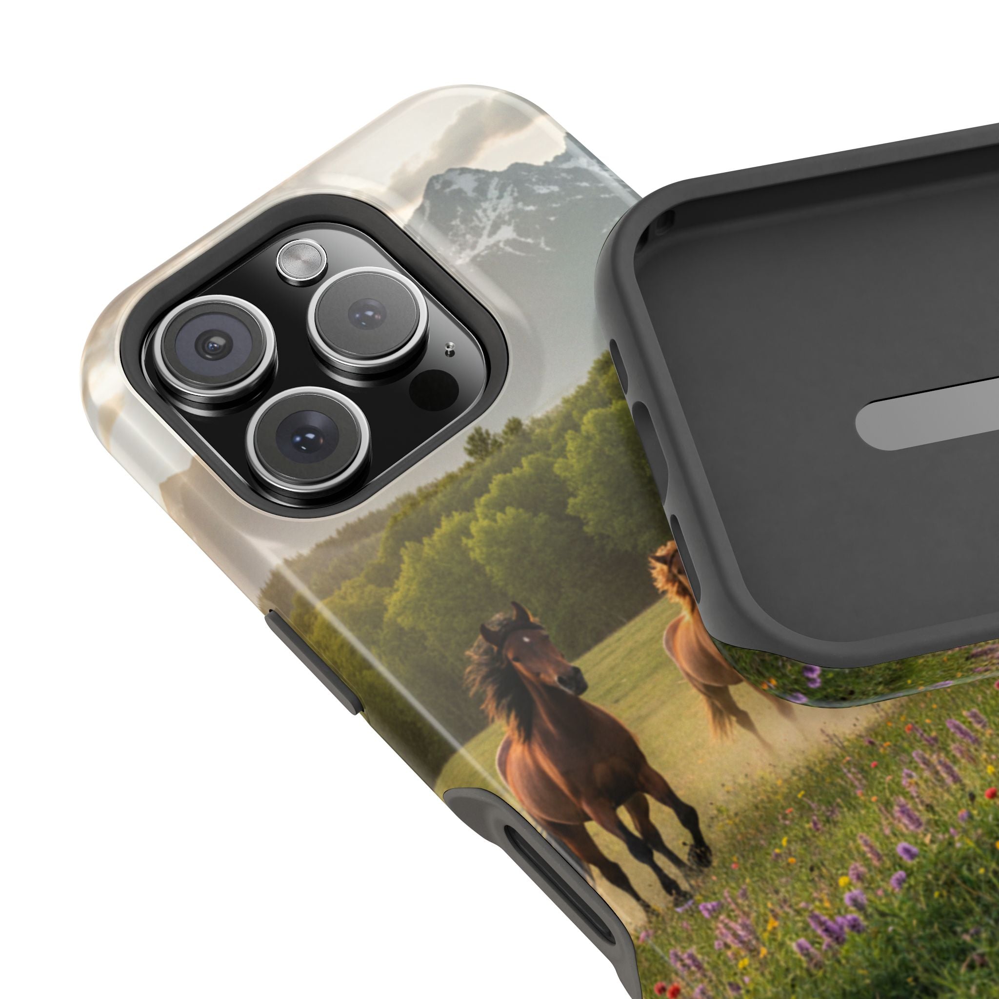 Running Horses Phone Case | Magnetic Impact-Resistant Case