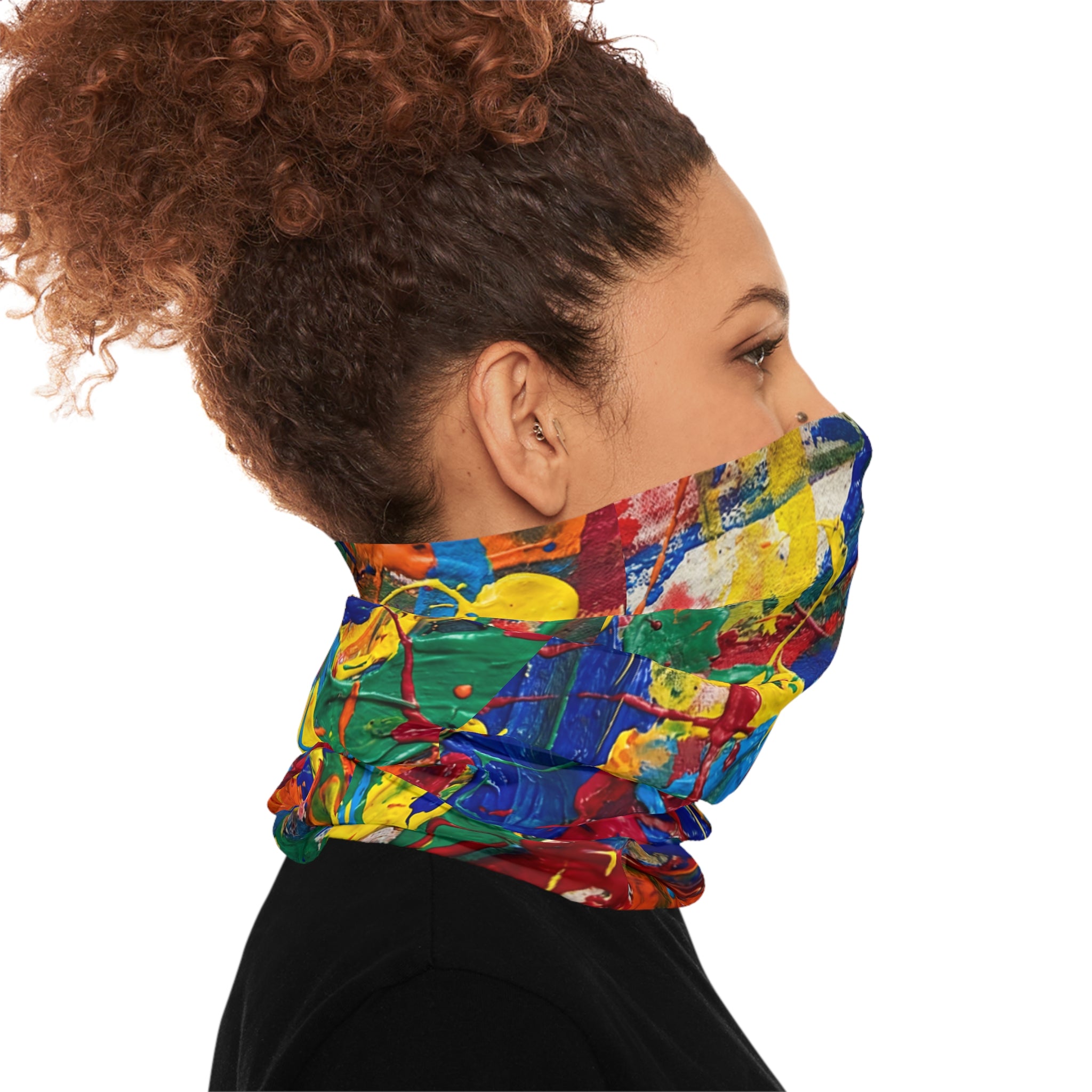 Abstract Color Splash Neck Gaiter | Paint Splatter Art