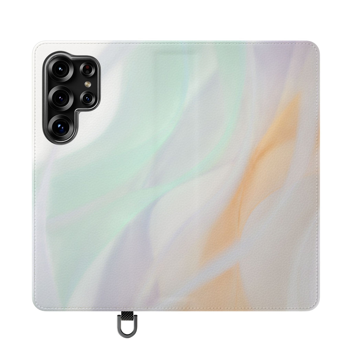 Pastel Marble Flip Case / Soft Watercolor Phone Wallet Cover with Card Slots