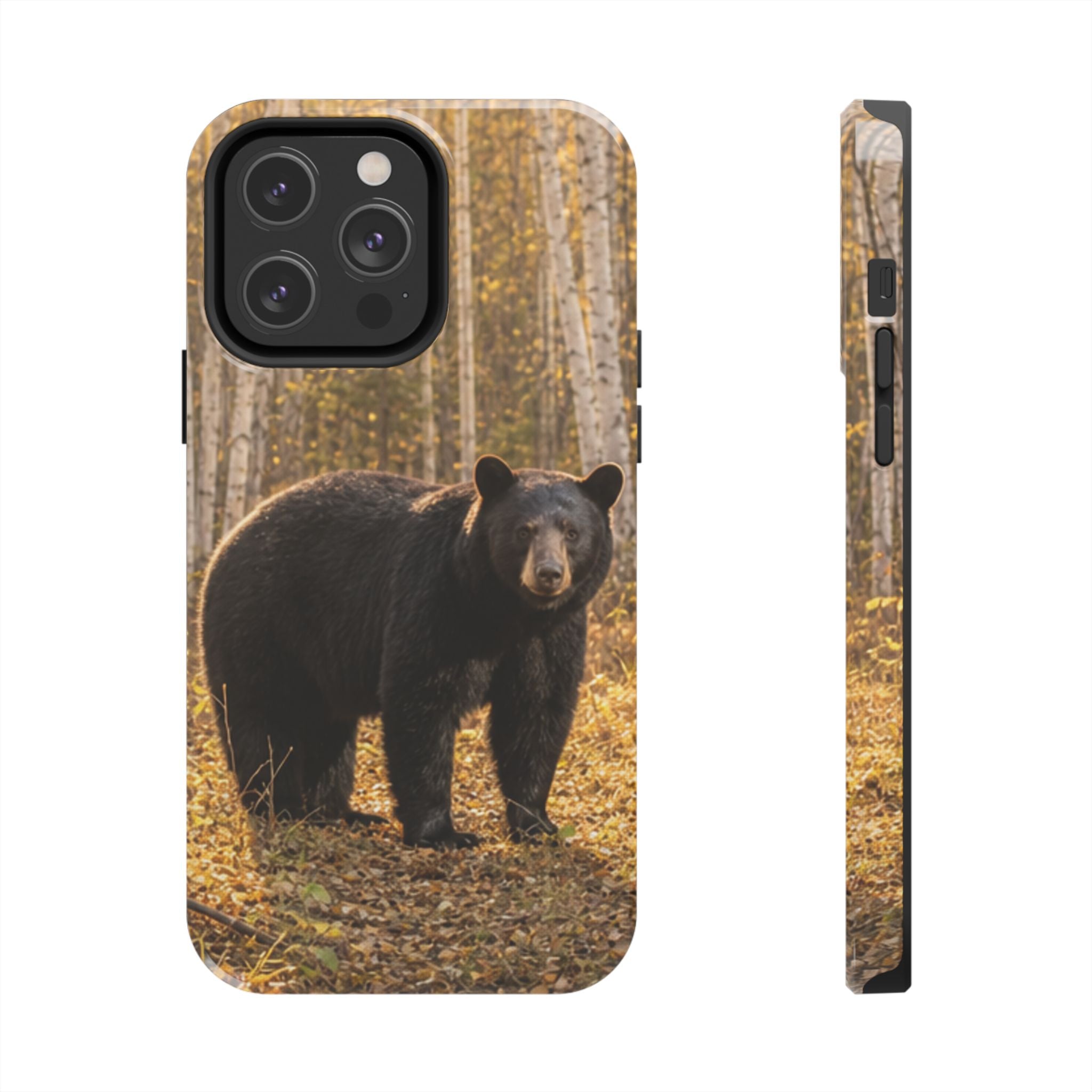 Black Bear Forest Phone Case | Tough Phone Case