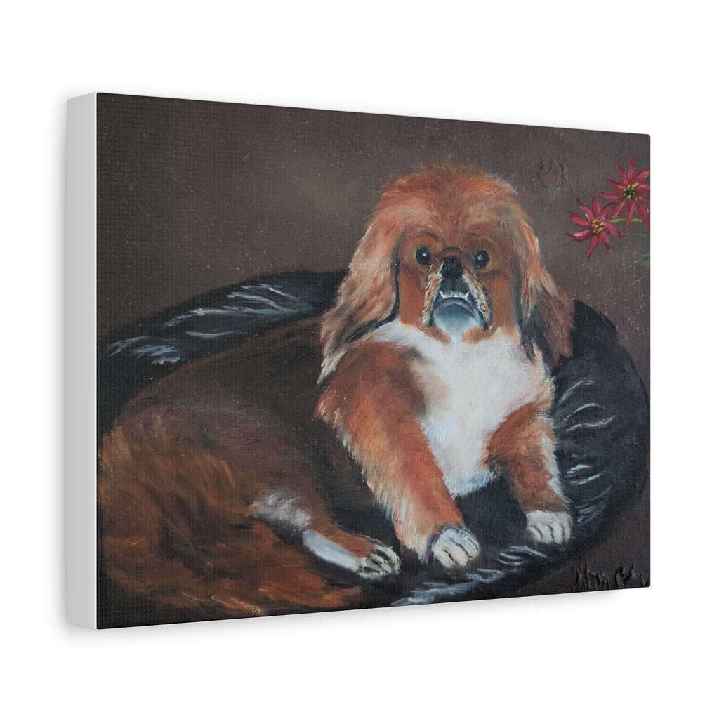 Pekingese Dog Portrait Canvas/Pet Art Matte Stretched
