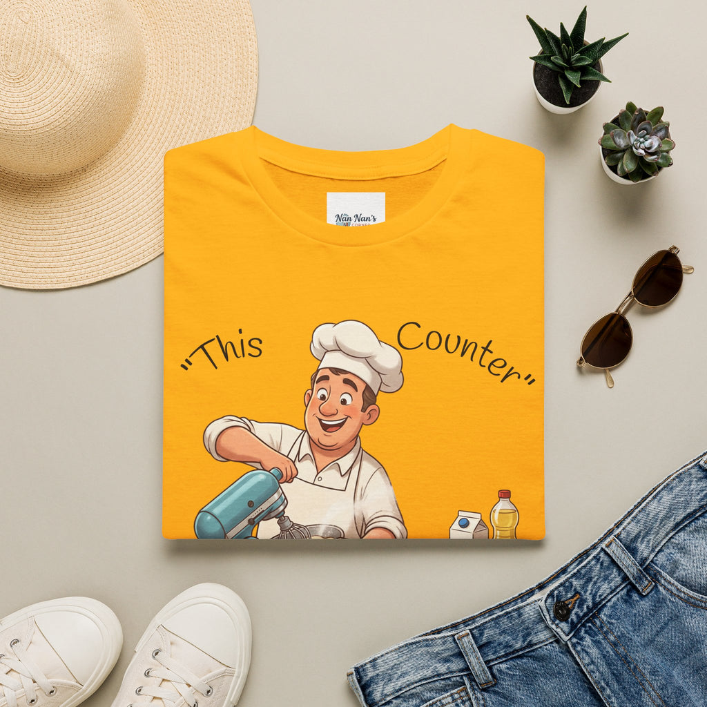 This Counter Didn't Stand a Chance Unisex Graphic T-Shirt – Funny Baking Chef Cotton Tee