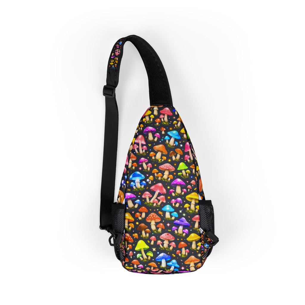 Colorful Mushroom Pattern Chest Bag | Sling Pack