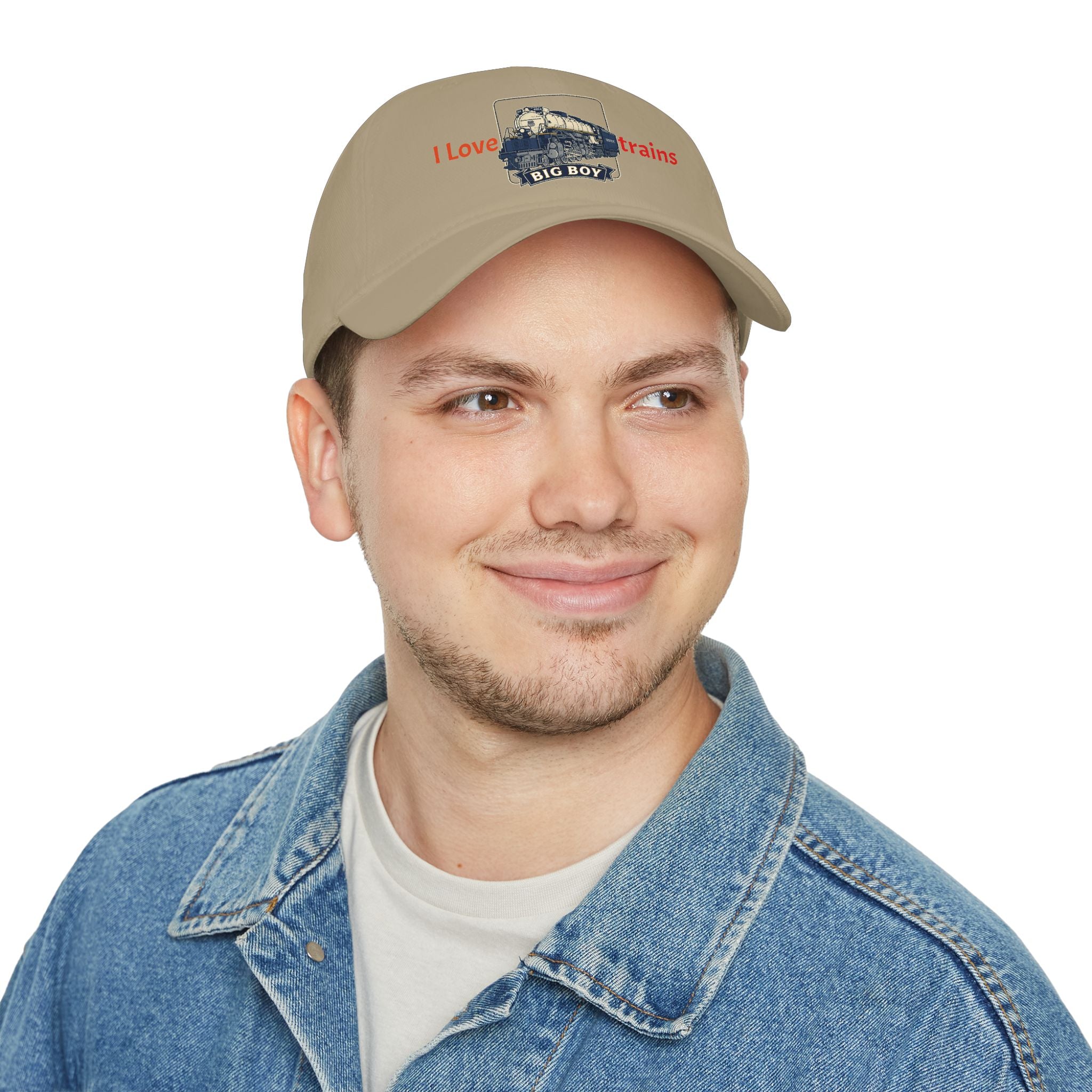 I Love Trains Big Boy Locomotive Low Profile Baseball Cap