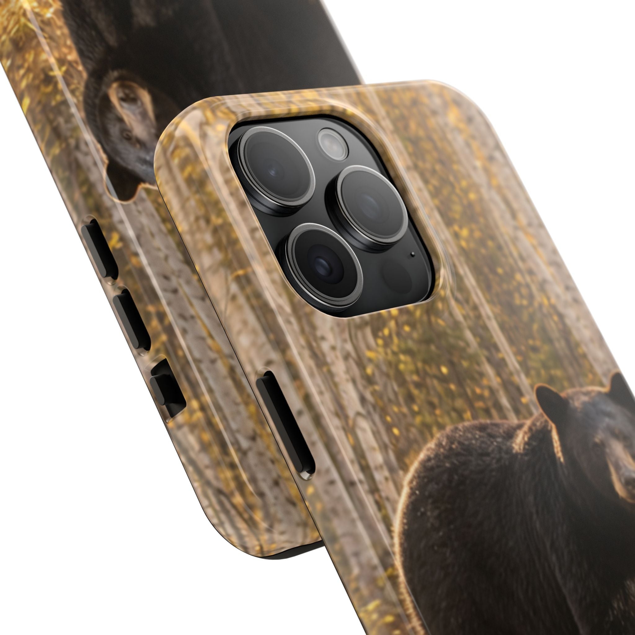 Black Bear Forest Phone Case | Tough Phone Case