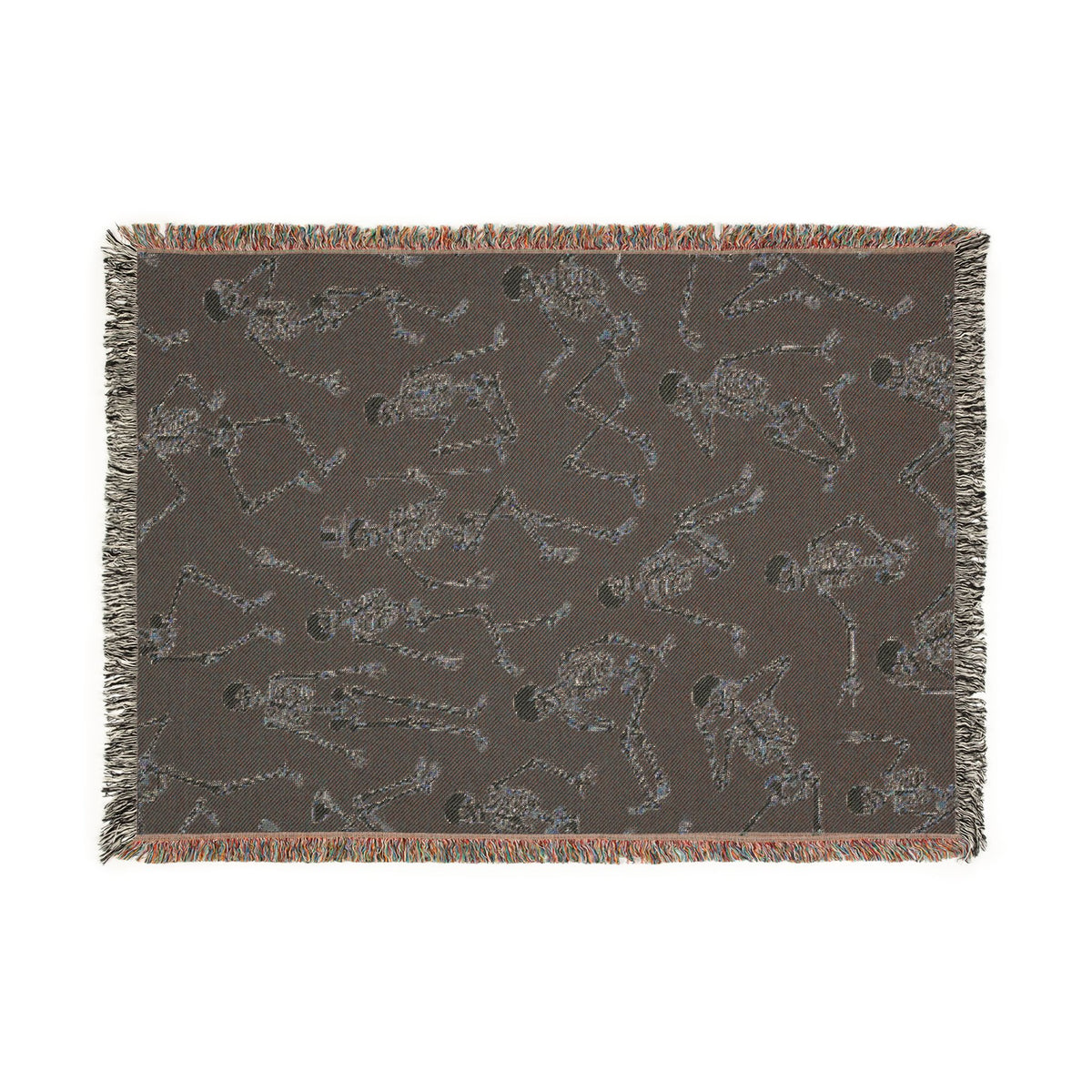 Gold Skeleton Woven Blanket - Halloween Throw