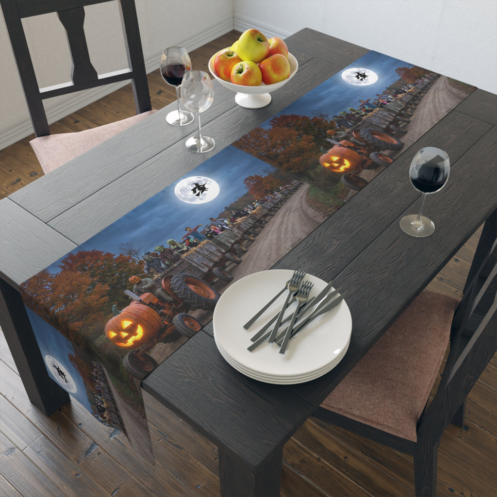Halloween Pumpkin & Full Moon Table Runner