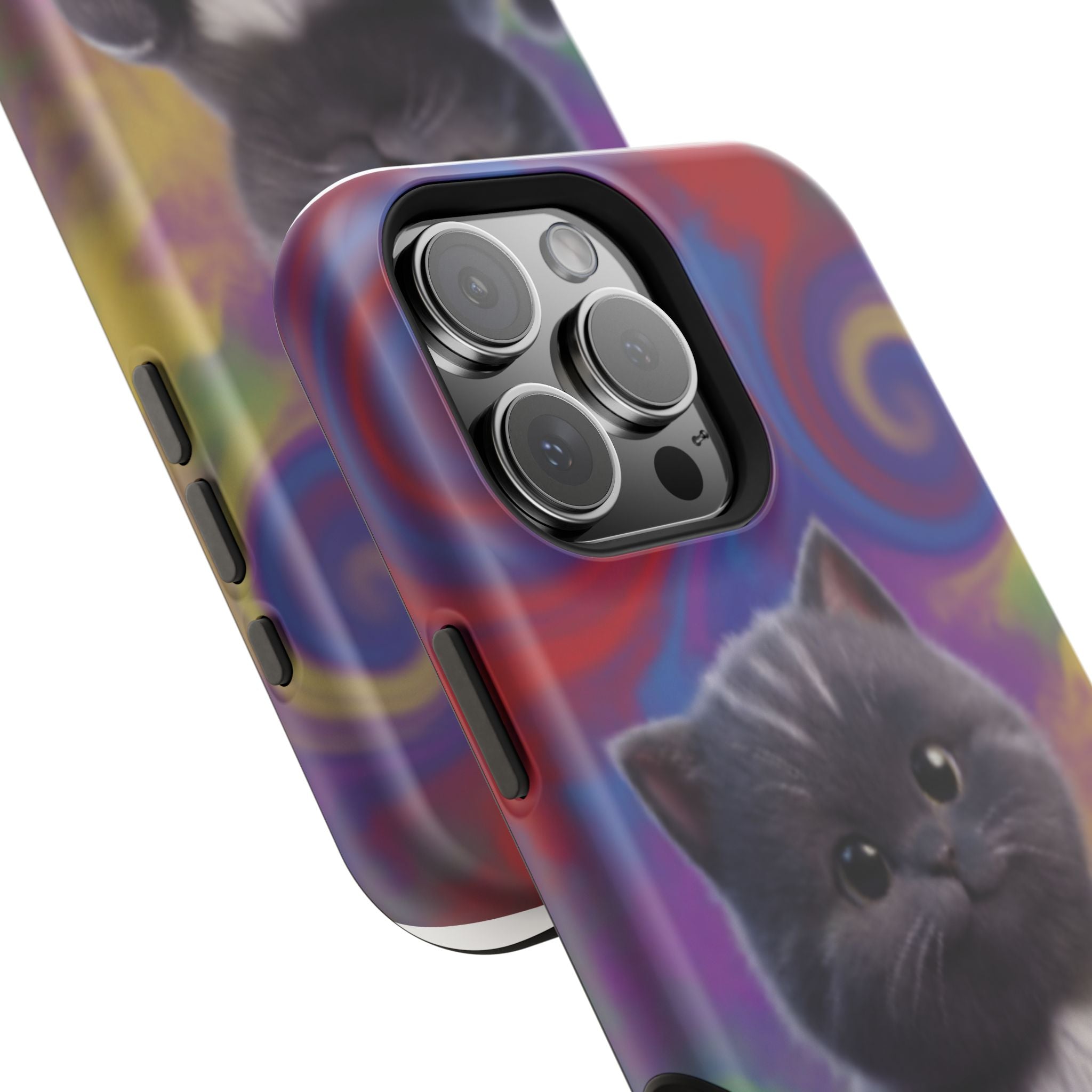 Kawaii Gray Kitten phone case | Impact-Resistant Case