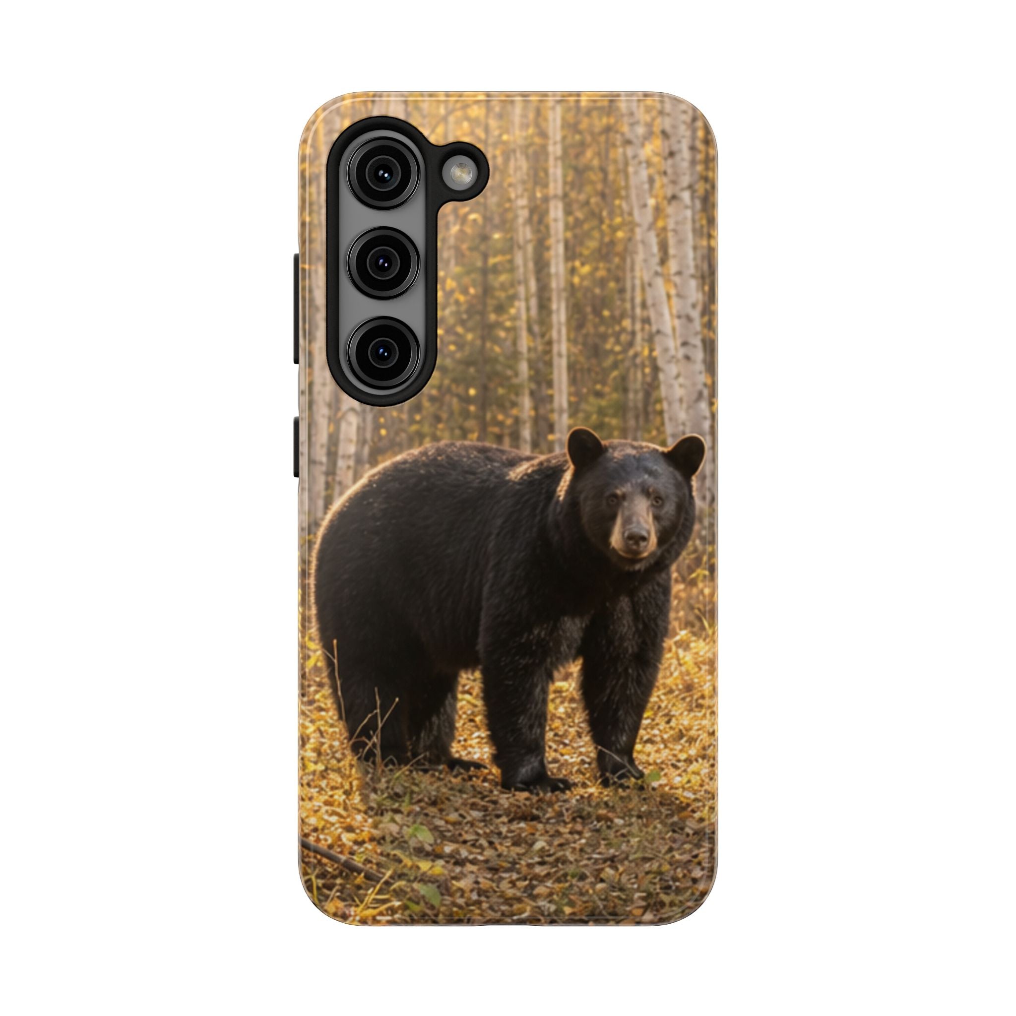 Black Bear Forest Phone Case | Tough Phone Case