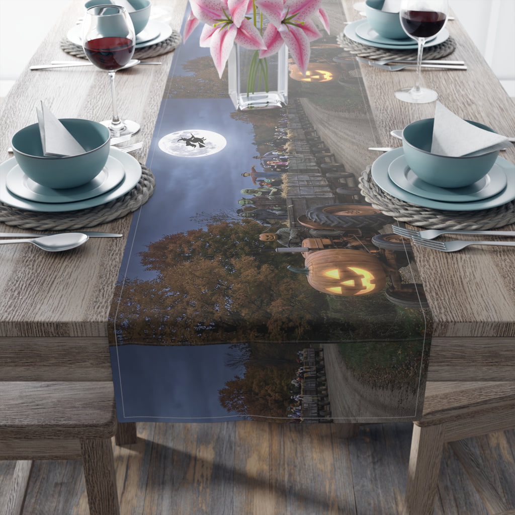 Halloween Pumpkin & Full Moon Table Runner