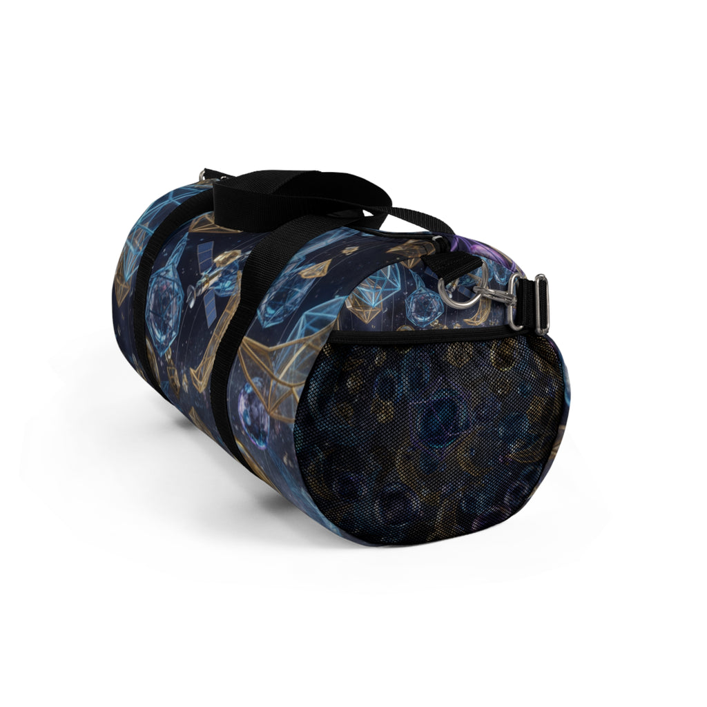 Duffle Bag Celestial Gems/ Moon and Crystal Pattern Travel Bag