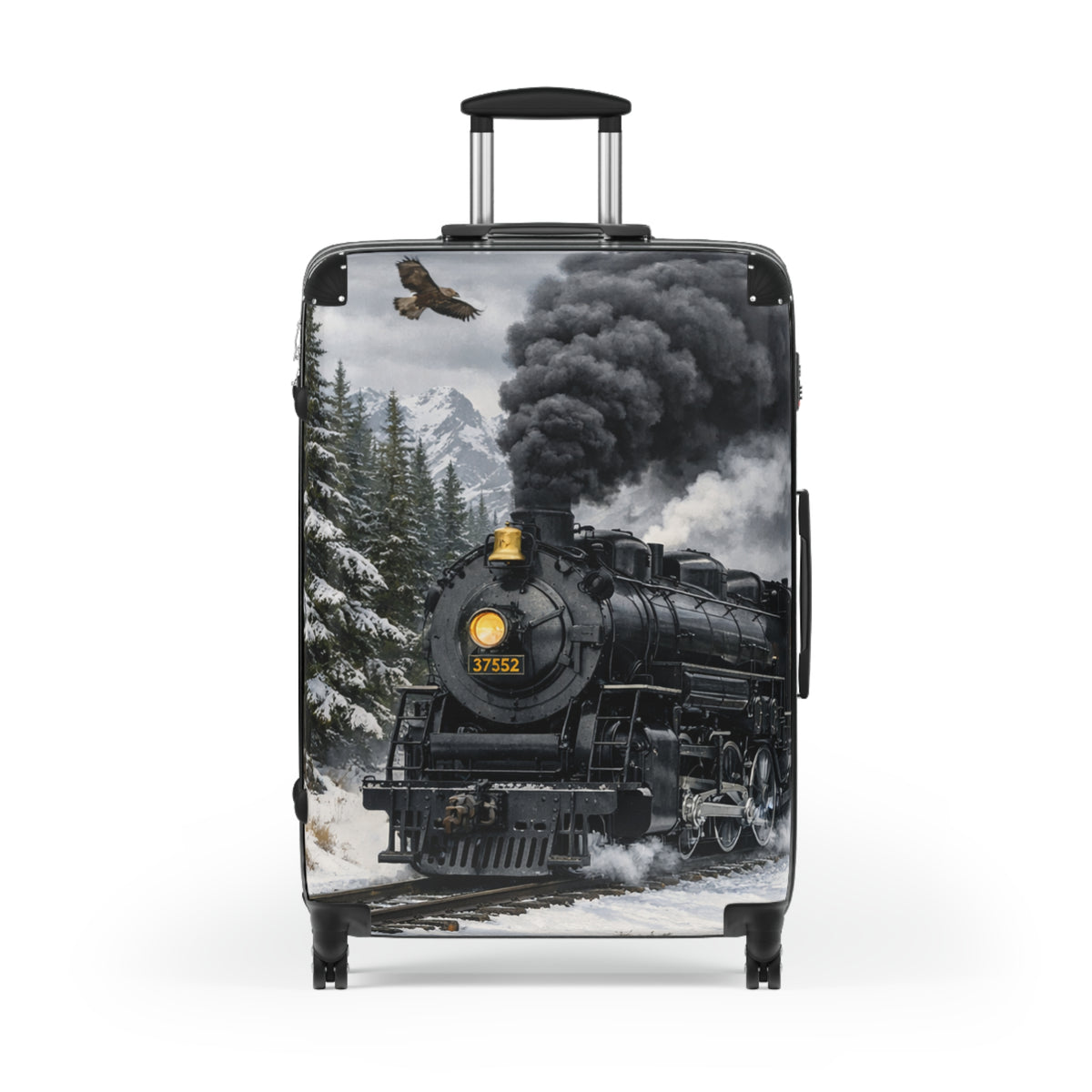 Vintage Steam Locomotive Suitcase | Train Travel Luggage