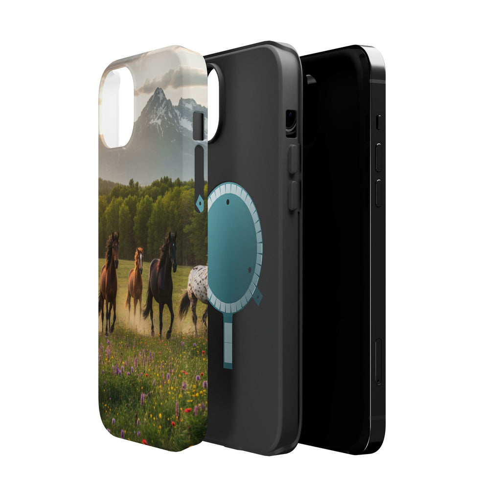 Running Horses Phone Case | Magnetic Impact-Resistant Case