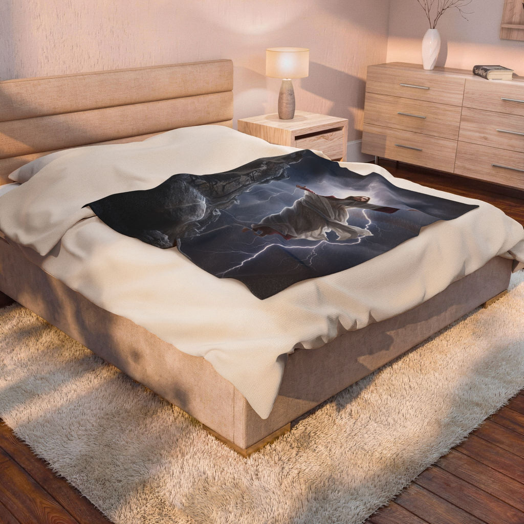 Jesus Ascending Blanket | Resurrection Christian Velveteen Plush