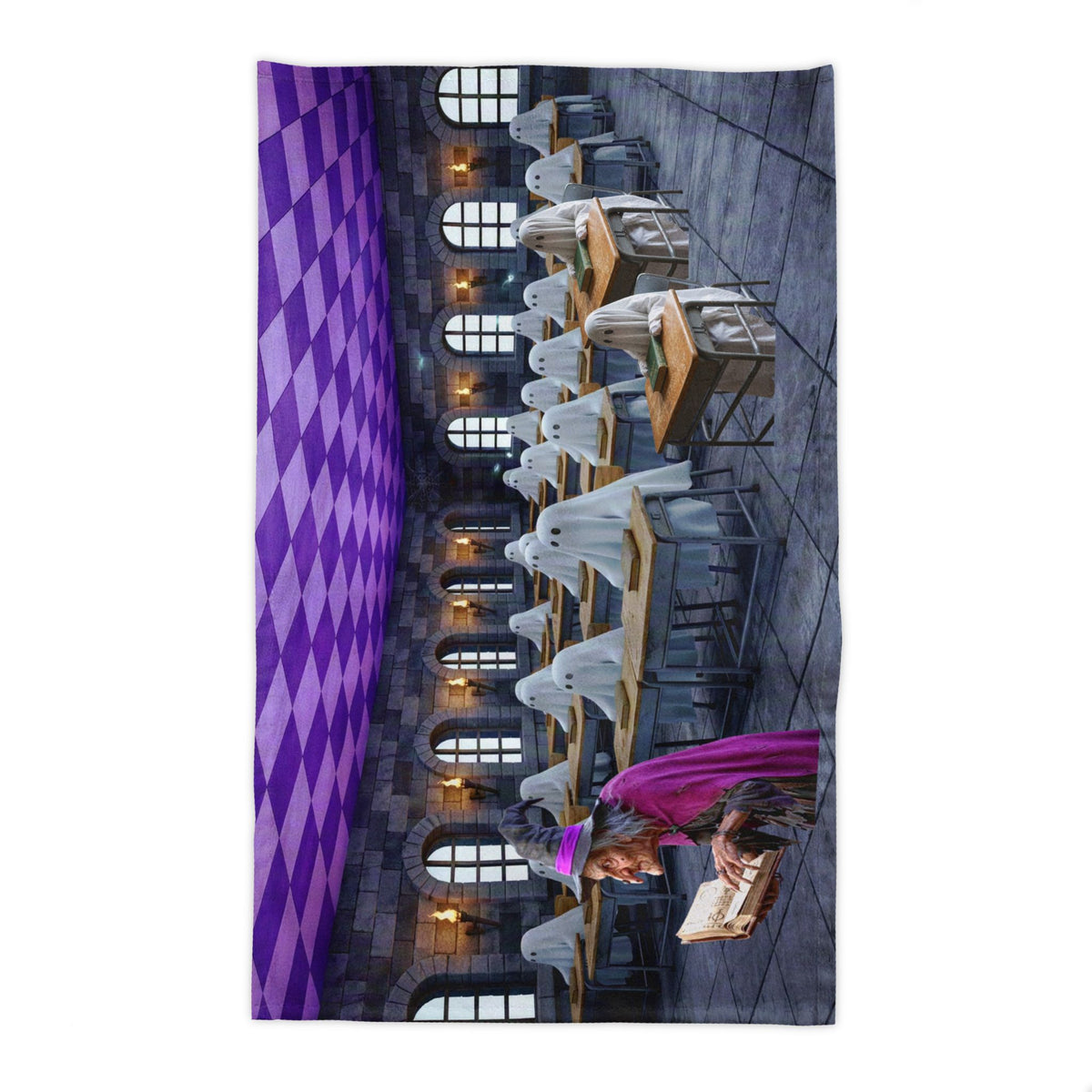 Magic Study Hall Scene Tablecloth | Wizard School Dining Hall Pattern