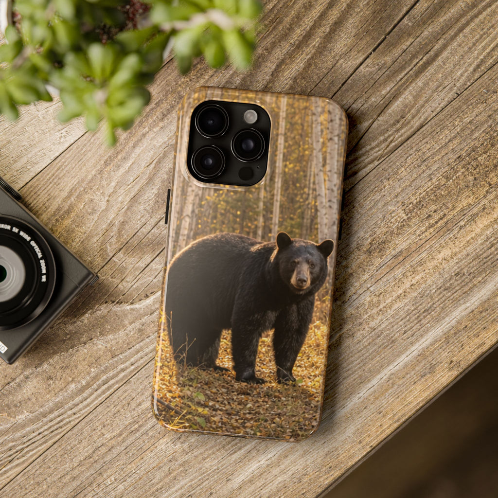 Black Bear Forest Phone Case | Tough Phone Case
