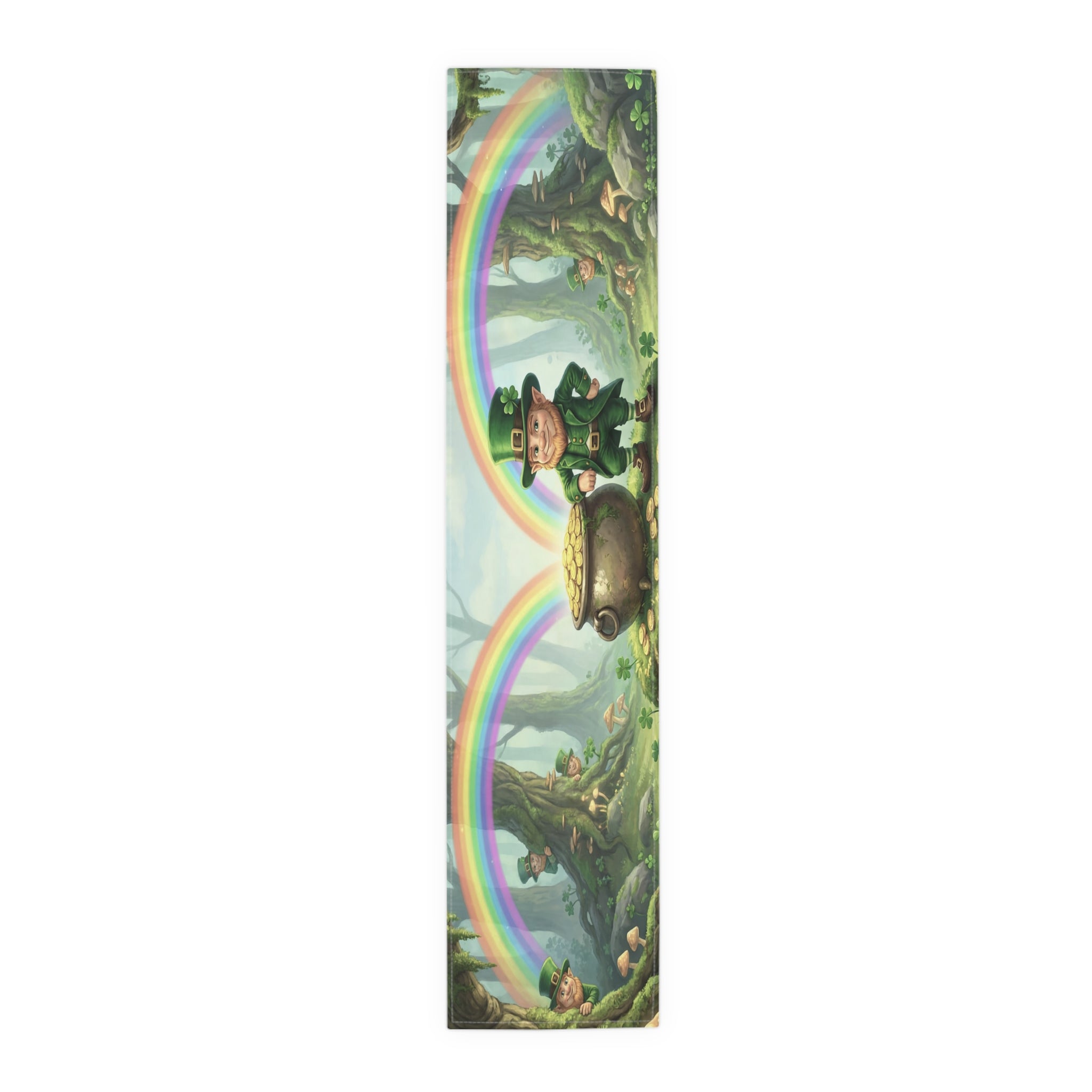 Leprechaun Pot of Gold Table Runner | St. Patrick's Day Rainbow Decor