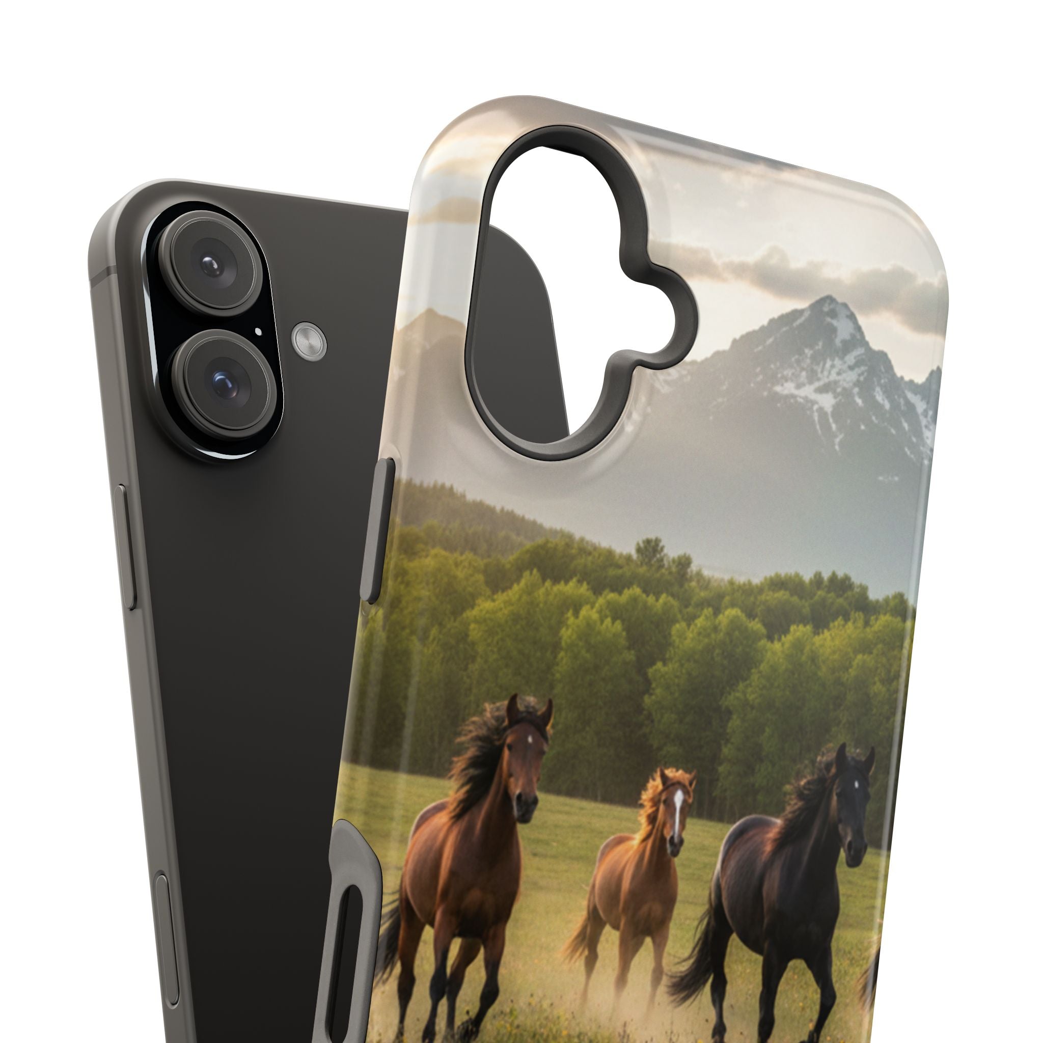 Running Horses Phone Case | Magnetic Impact-Resistant Case