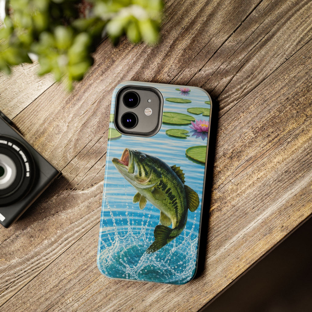 Largemouth Bass Jumping Phone Case | Tough Phone Case