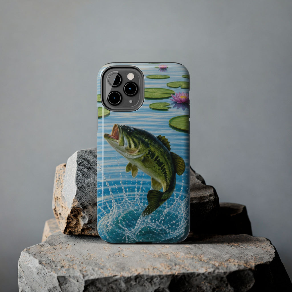 Largemouth Bass Jumping Phone Case | Tough Phone Case