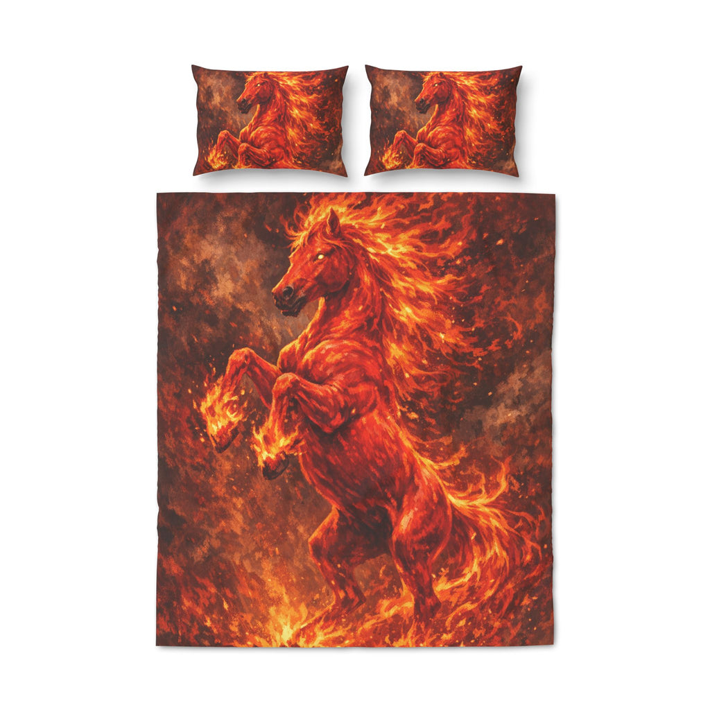 Flaming Horse Quilt Cover