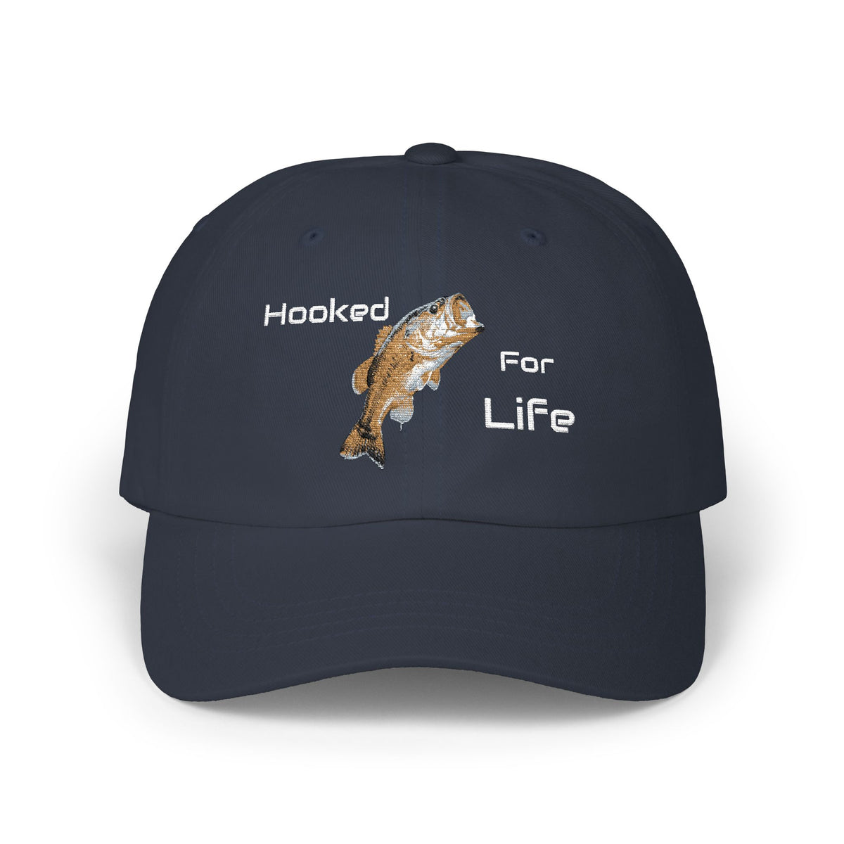 Hooked For Life Fishing Dad Cap | Baseball Hat
