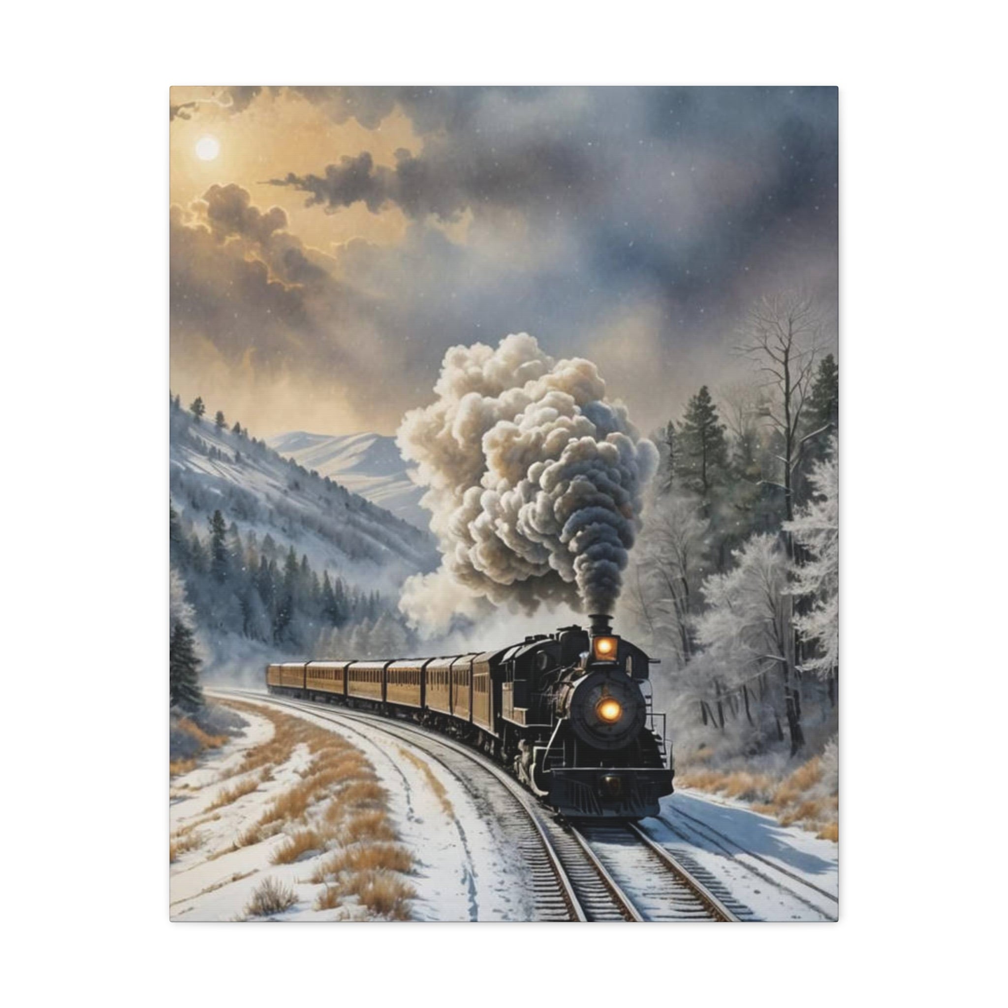 Matte Canvas, Steam Train  Stretched, 1.25"