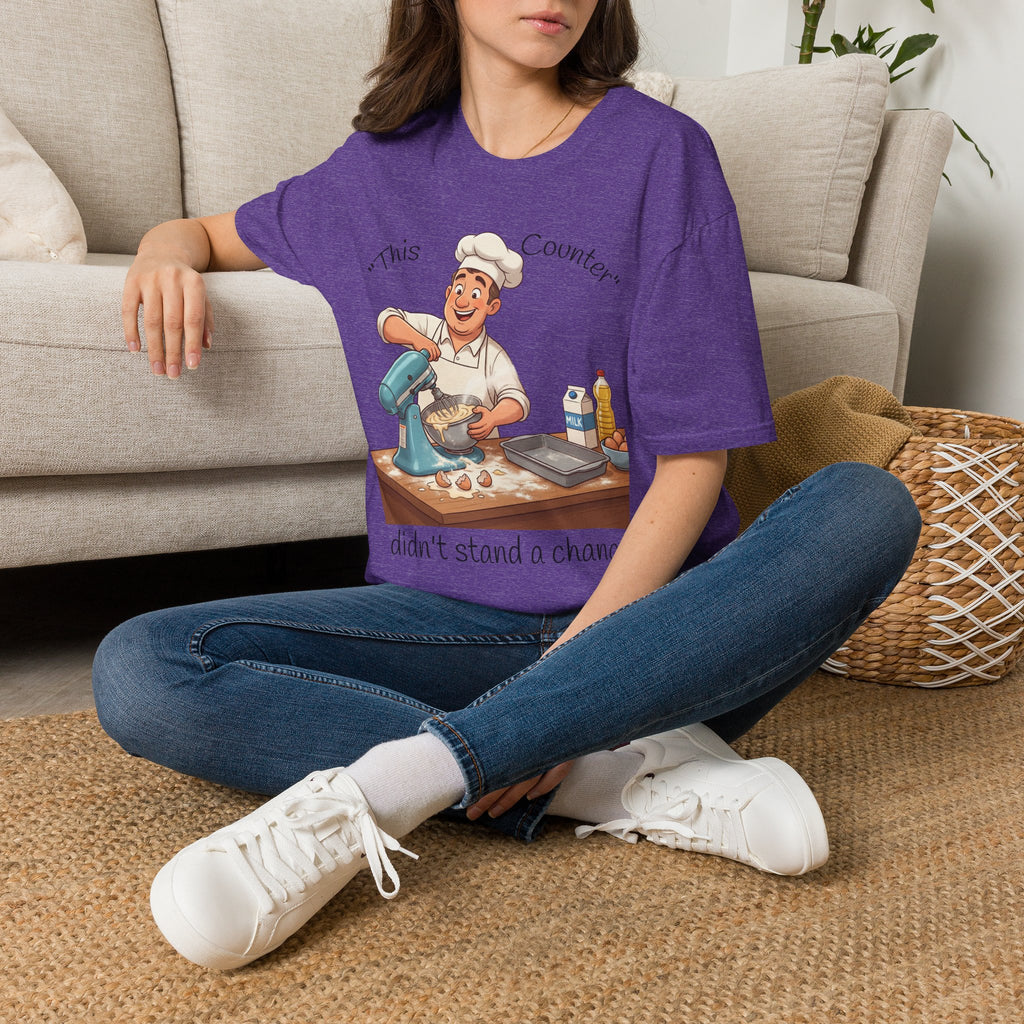 This Counter Didn't Stand a Chance Unisex Graphic T-Shirt – Funny Baking Chef Cotton Tee