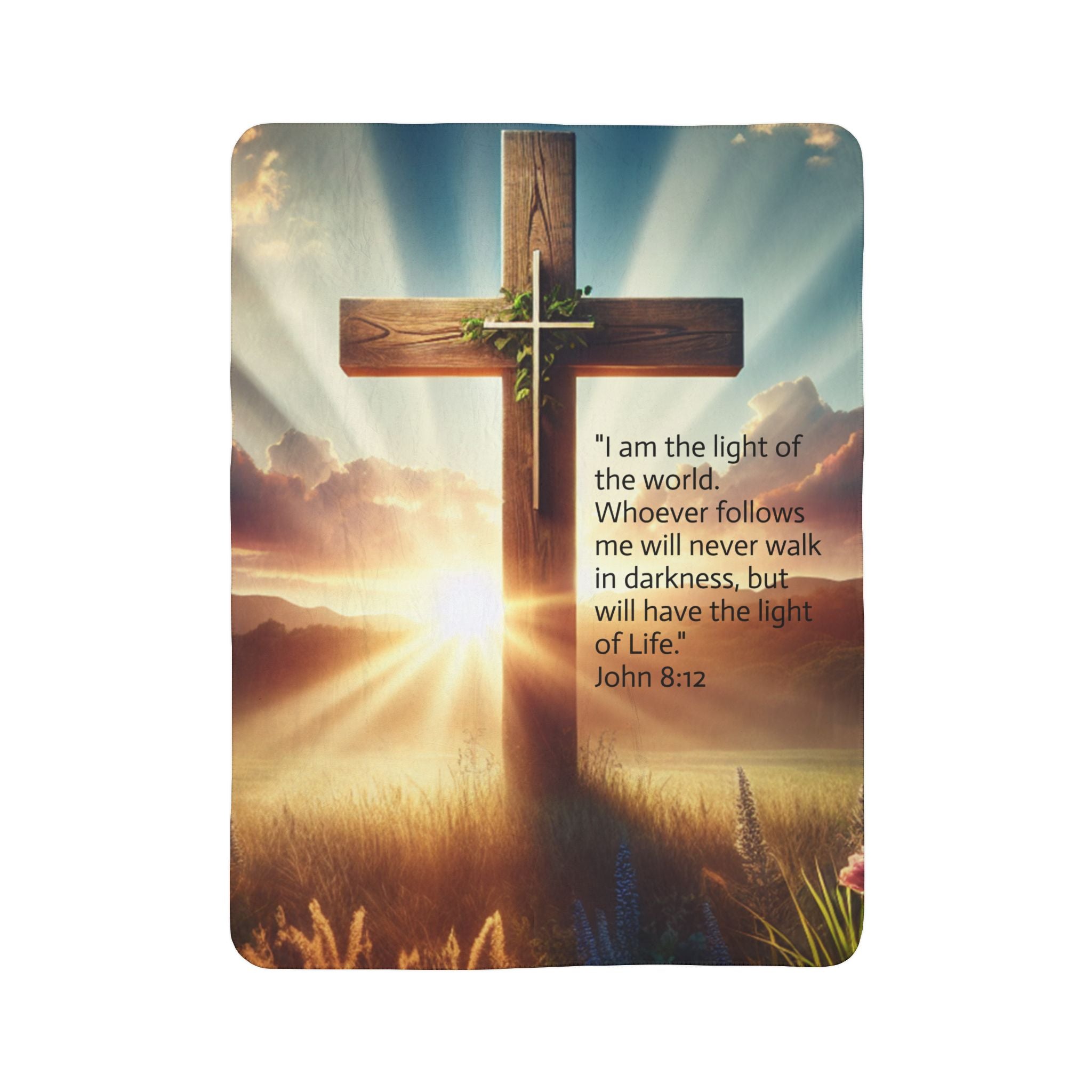 Religious Throw John 8:12 "I am the light of the world"
