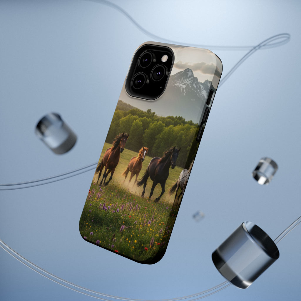 Running Horses Phone Case | Magnetic Impact-Resistant Case
