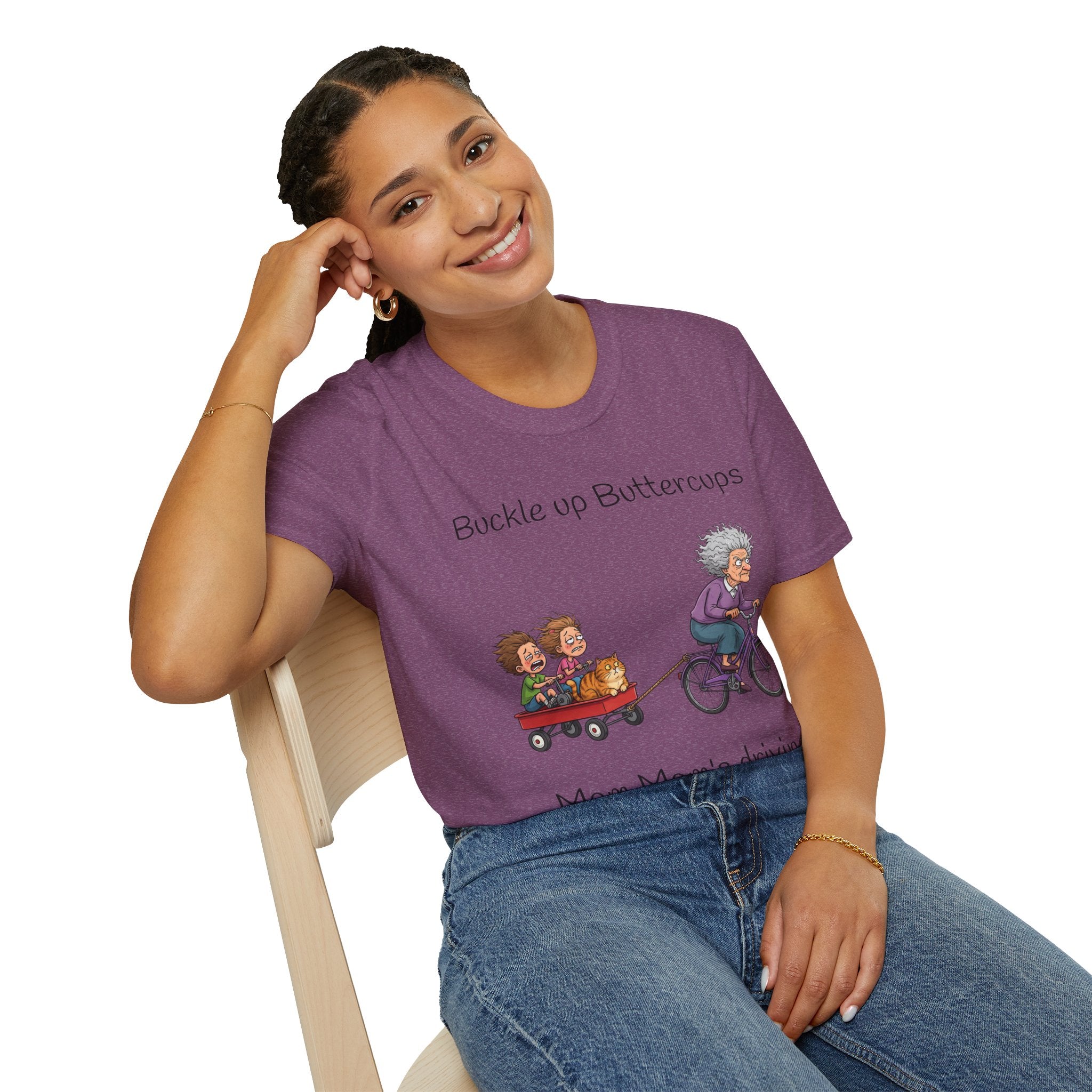 T-Shirt Buckle Up Buttercups Mom Mom Driving| Funny Grandma Tee