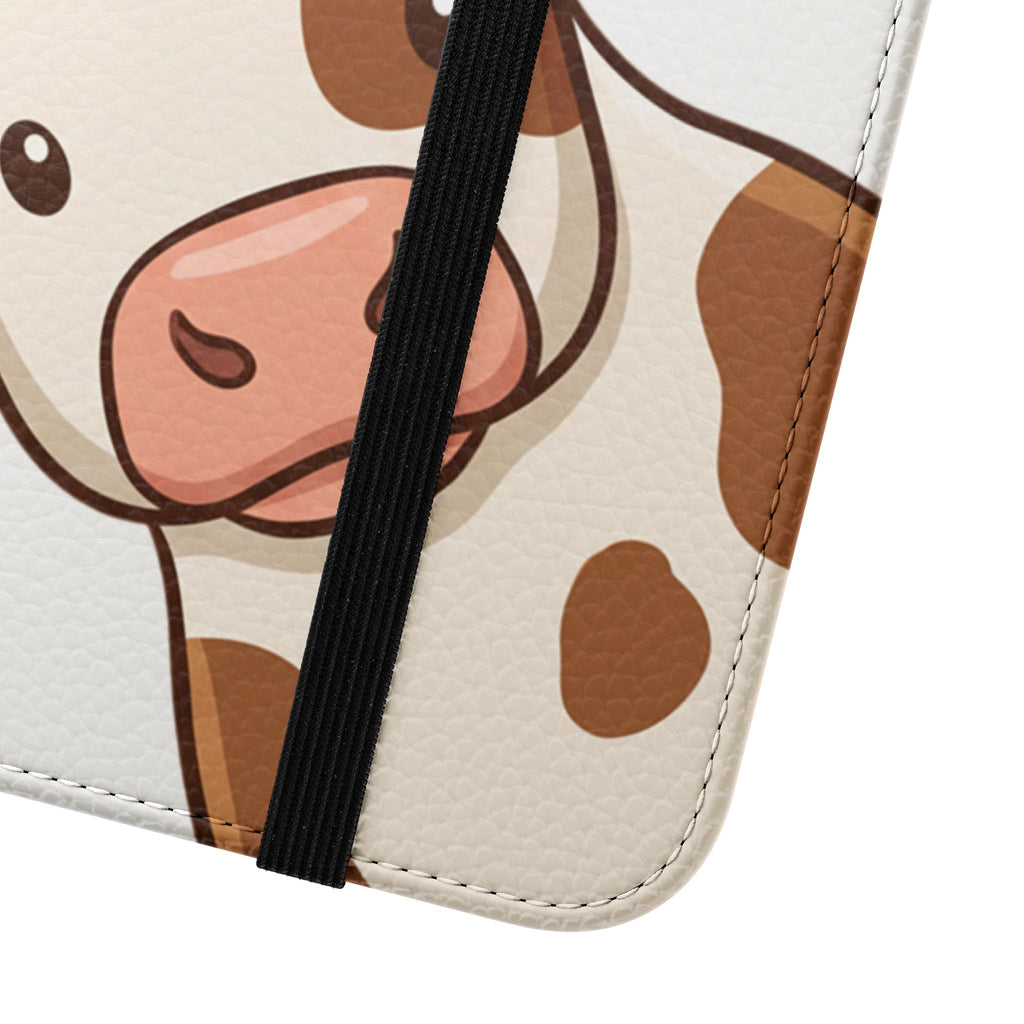 Cow & Hay Pattern Flip Case/ Cute Farm Animal Phone Wallet