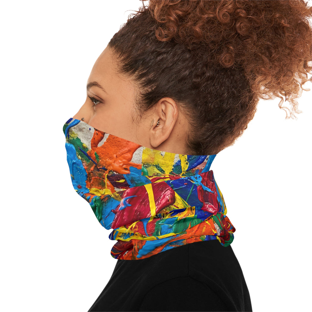 Abstract Color Splash Neck Gaiter | Paint Splatter Art