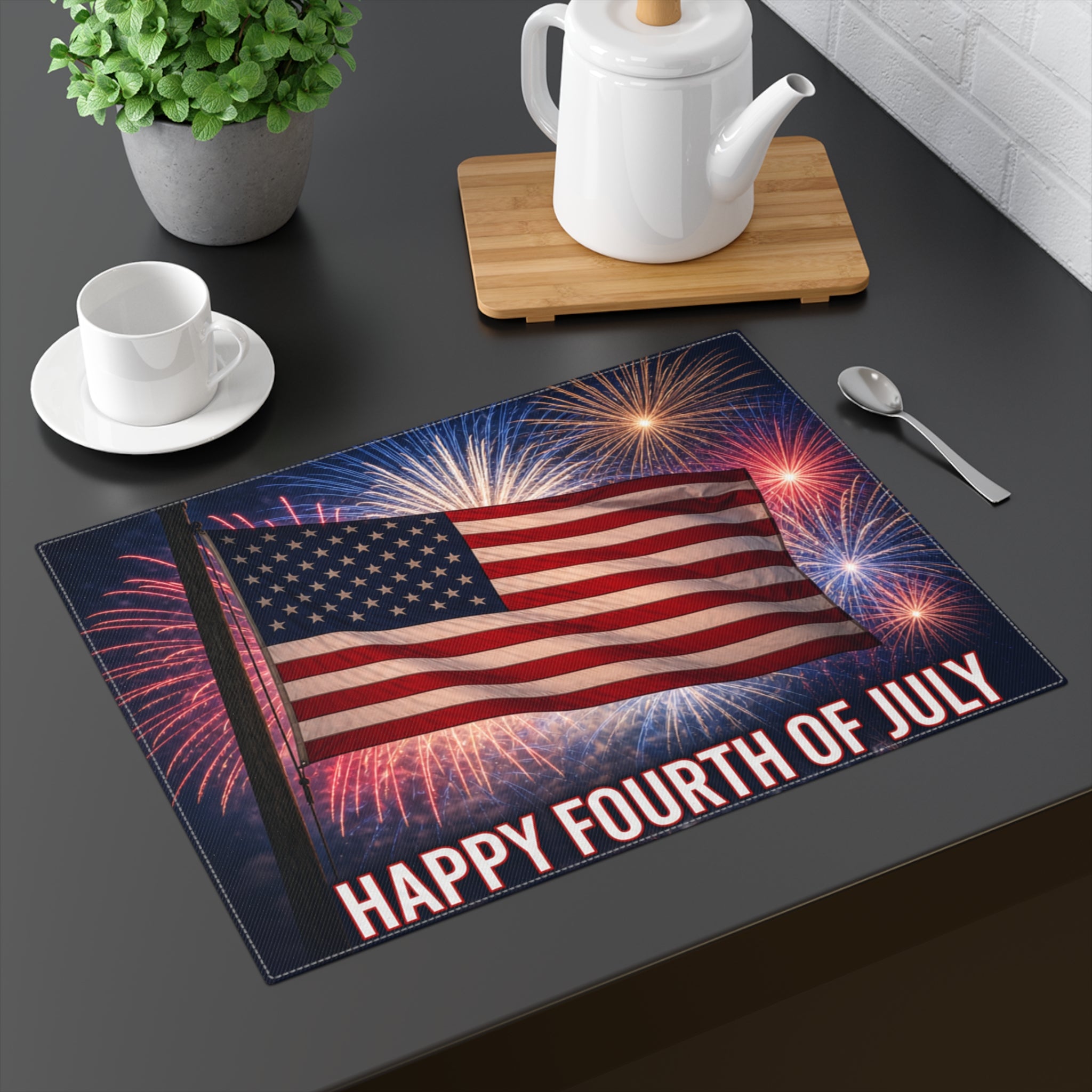 American Flag Fireworks Placemat