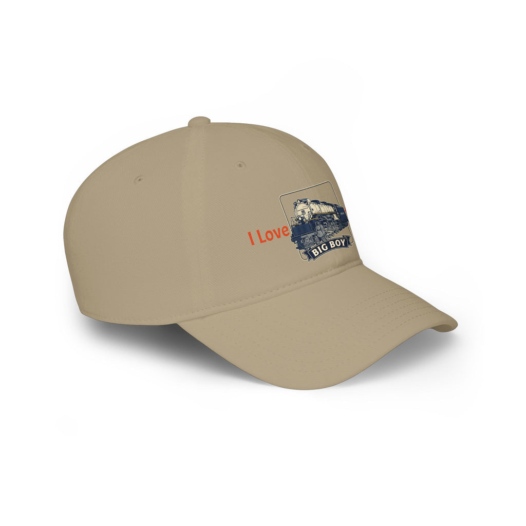I Love Trains Big Boy Locomotive Low Profile Baseball Cap