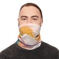 Abstract Sunset Wave Neck Gaiter | Pastel Mountain Beach Scarf